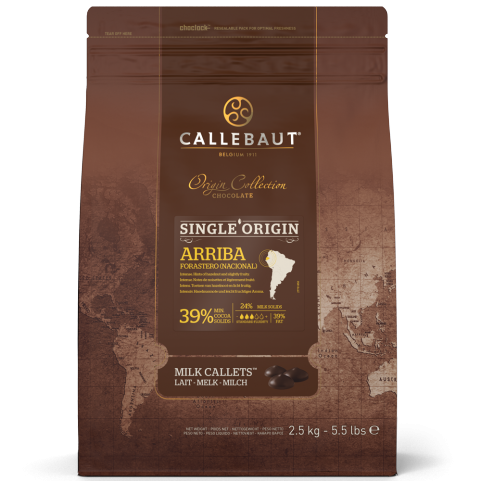 CALLEBAUT GOTAS CALLETS 39%  CACAU ARRIBA 2,5KG                                                      