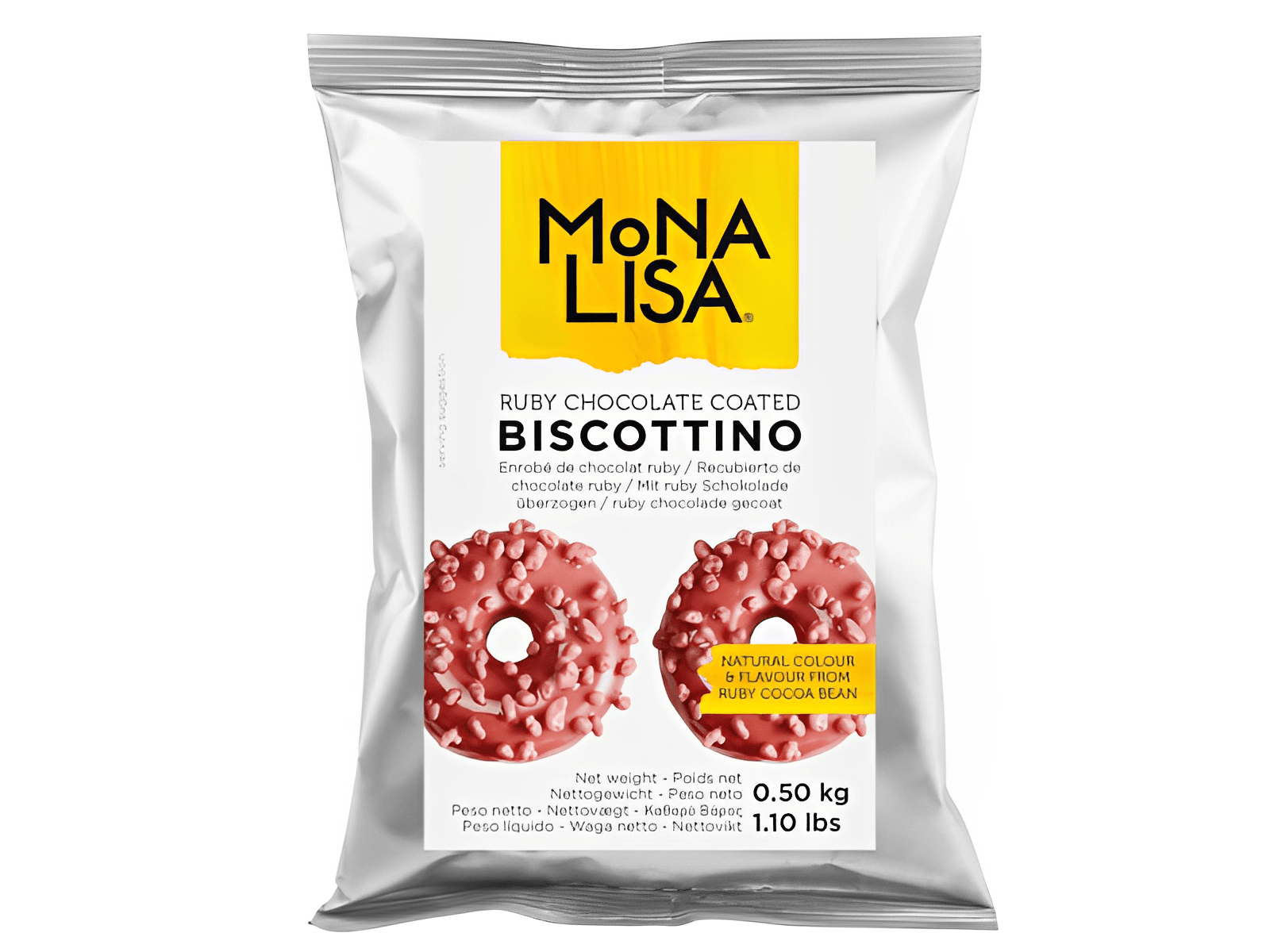 CALLEBAUT BISCOTTINO RUBY  MONA LISA 500GR                                                          