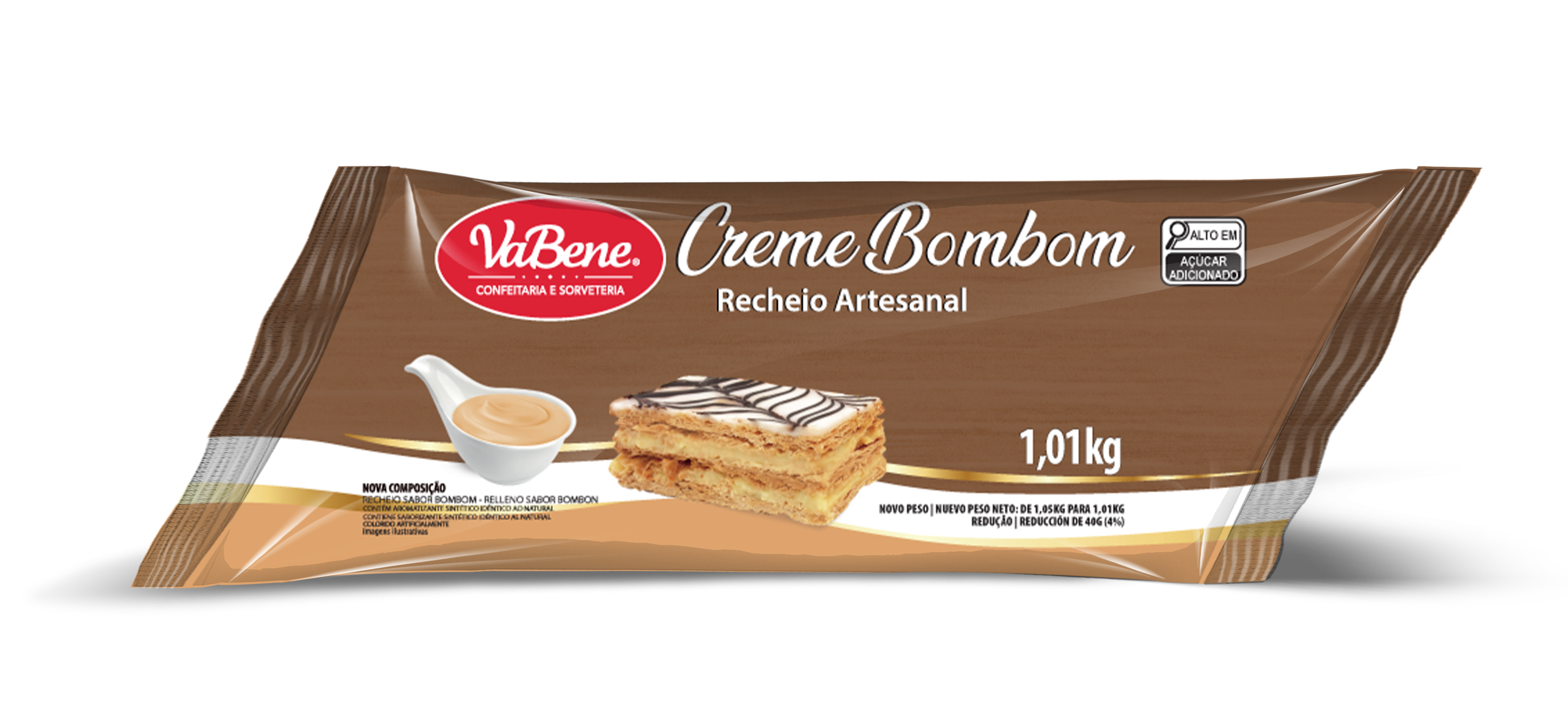 RECHEIO DE CREME BOMBOM SACHE VABENE 1,01KG                                                  