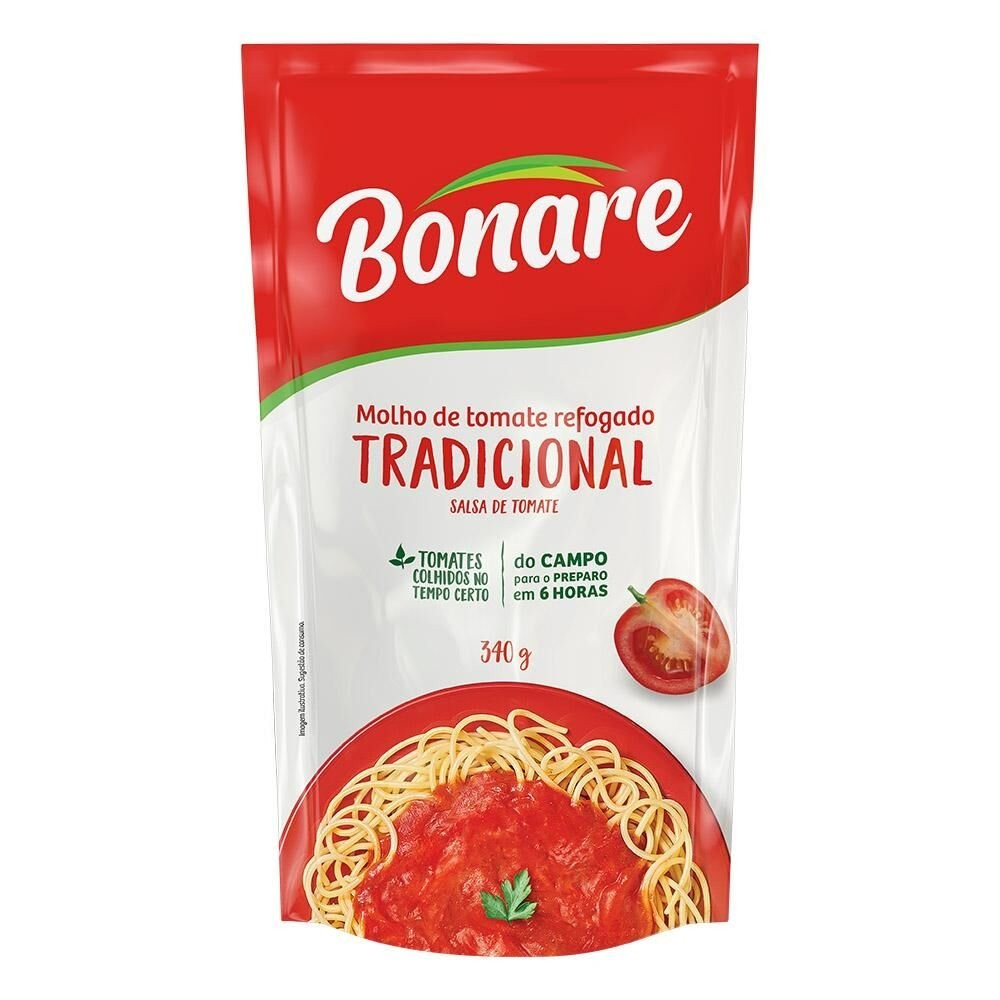 MOLHO DE TOMATE TRADICIONAL  BONARE  340GR                                                          