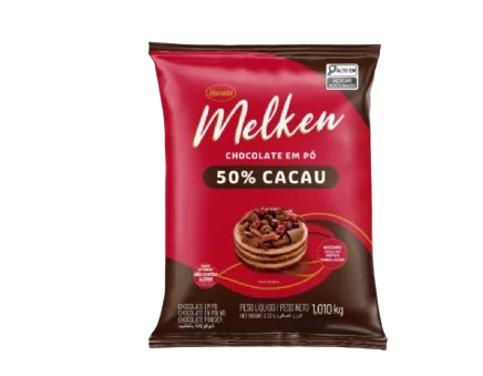 CHOCOLATE PO 50% CACAU  MELKEN HARALD 1,010KG                                                 