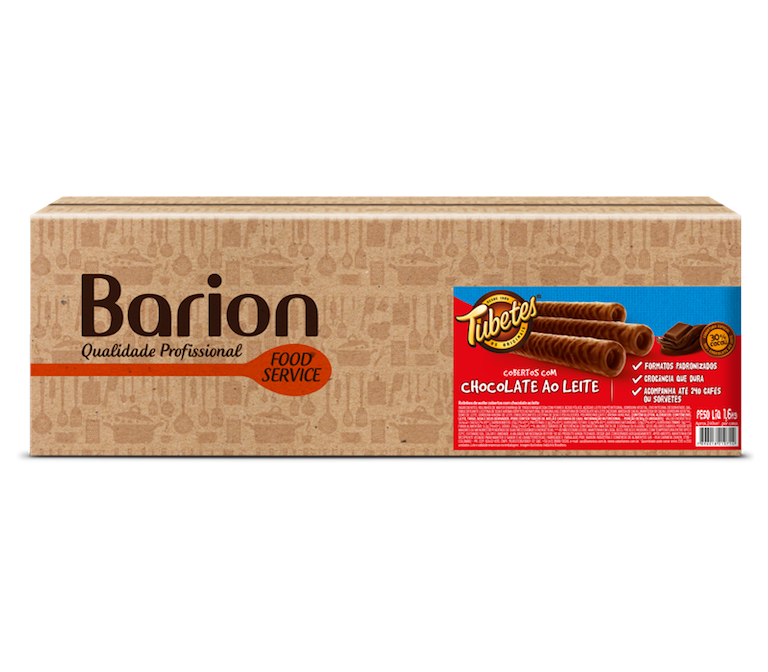 TUBETES COBERTO DE CHOCOLATE   BARION 1,6KG                                                         