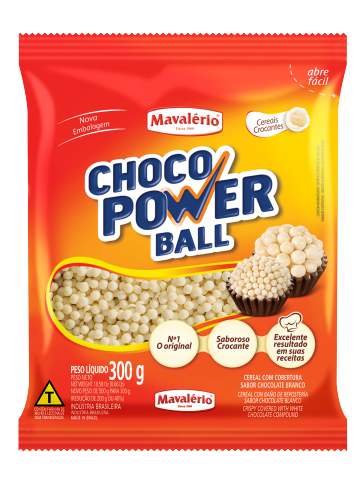 CEREAL GRANDE POWER BALL CHOC.BRANCO MAVALERI 300GR                                                 