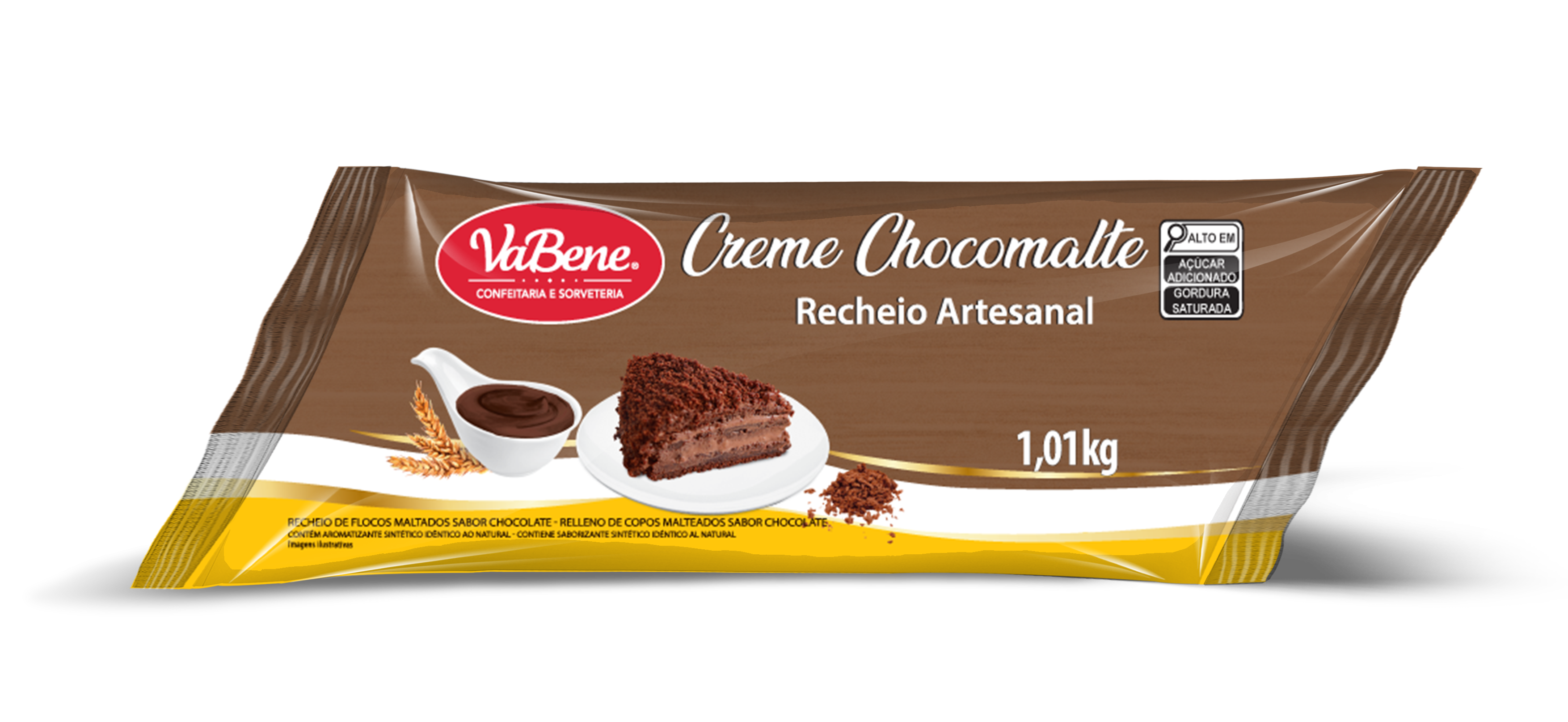 VABENE RECHEIO DE CREME ARTESANAL CHOCOMALTE SACHE 1,01KG                                            