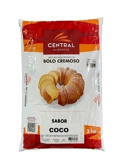 BOLO CREMOSO COCO  CENTRAL  2KG                                                                     