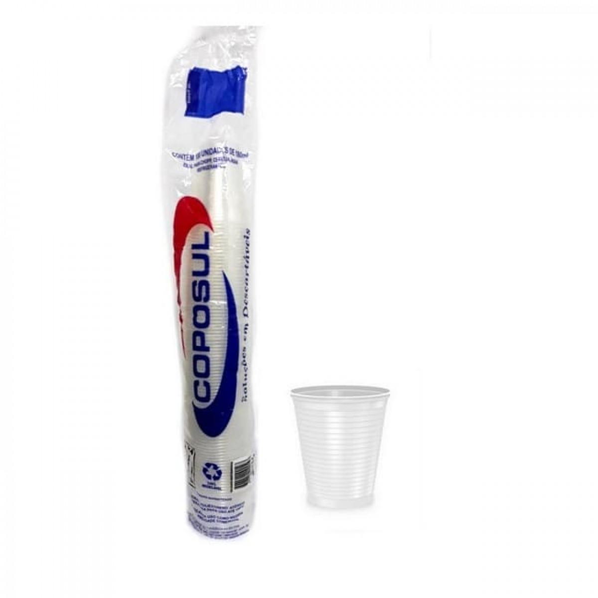 COPO TRANSPARENTE 250ML COPOSUL 100UN                                                               