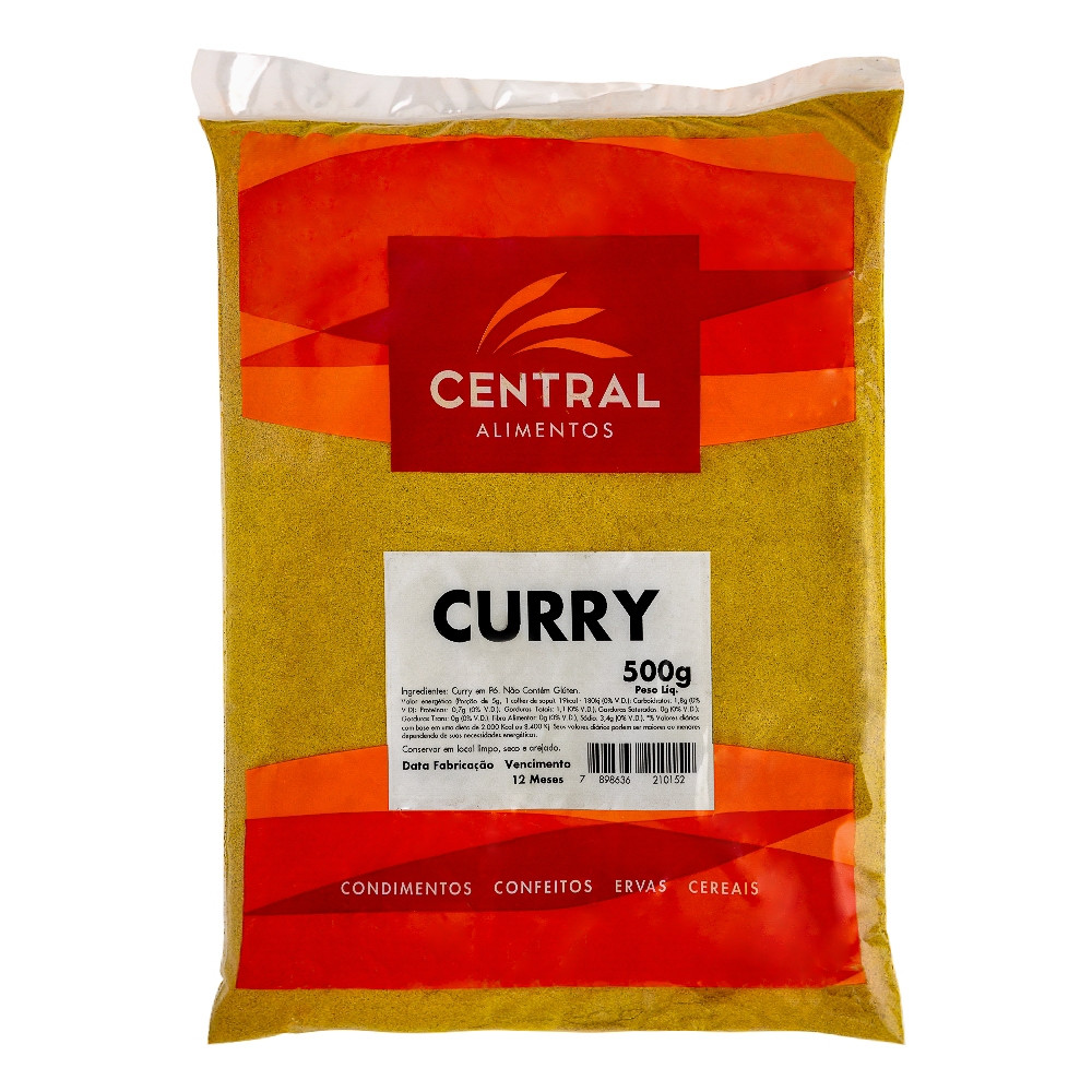 CONDIMENTO CURRY EM PÓ  CENTRAL  500GR                                                              