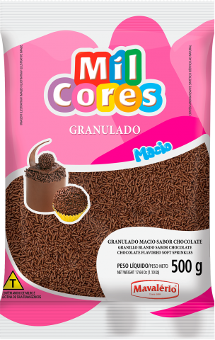 CHOCOLATE GRANULADO MACIO - MAVALERIO 500GR                                                         