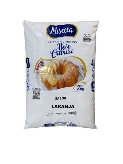 PRÉ-MISTURA BOLO CREMOSO LARANJA  MISCELA  2KG                                                      