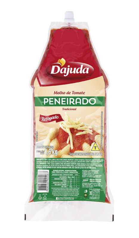 MOLHO TOMATE PENEIRADO - D'AJUDA (BAG) 1,6KG                                                        