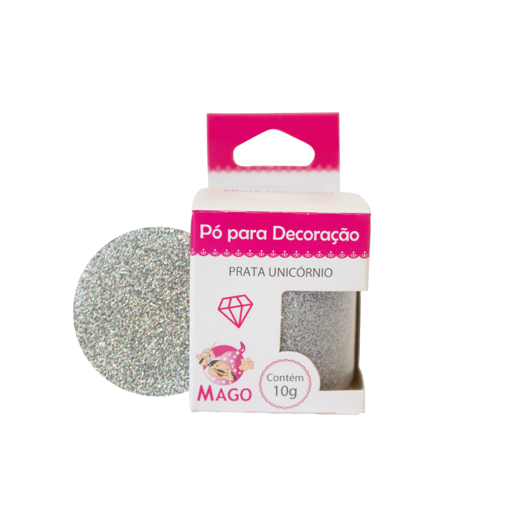 PÓ PARA  DECORAÇÃO PRATA MAGO 10GR                                                                  