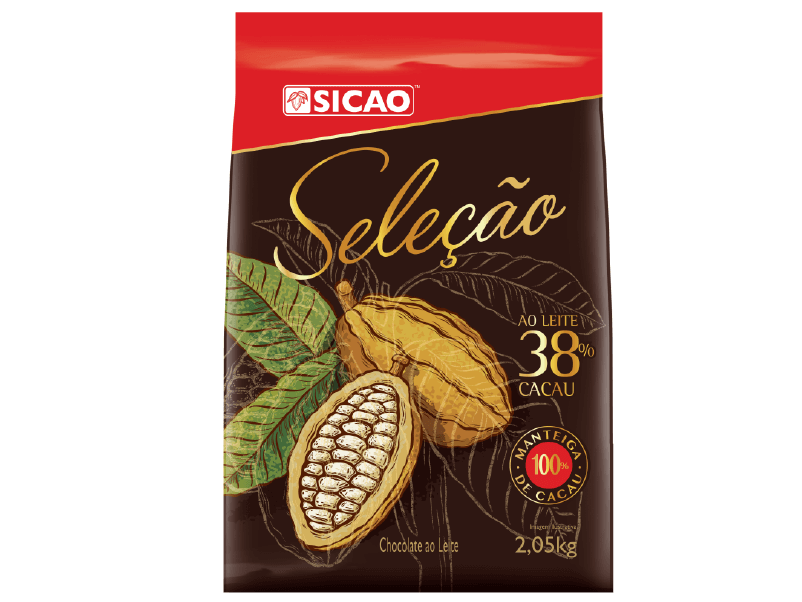 CHOCOLATE GOTAS AO LEITE SICAO SELECAO 38% 2,05KG                                            