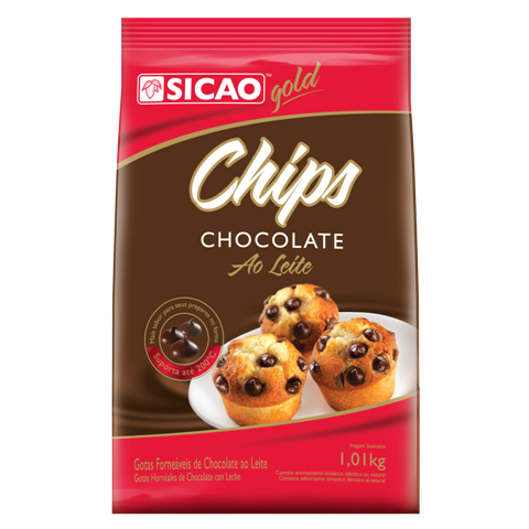CHOCOLATE GOTAS CHIPS 2000 AO LEITE  SICAO 1,01KG                                                   