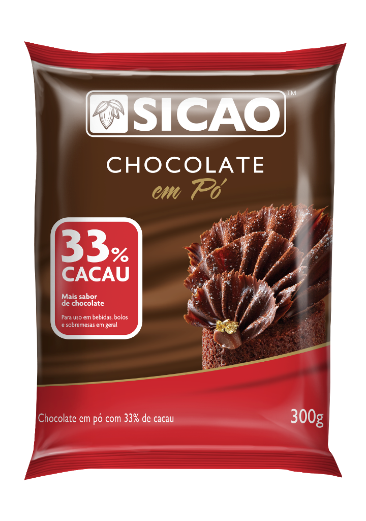 CHOCOLATE PO 33% CACAU  SICAO 300GR                                                                 