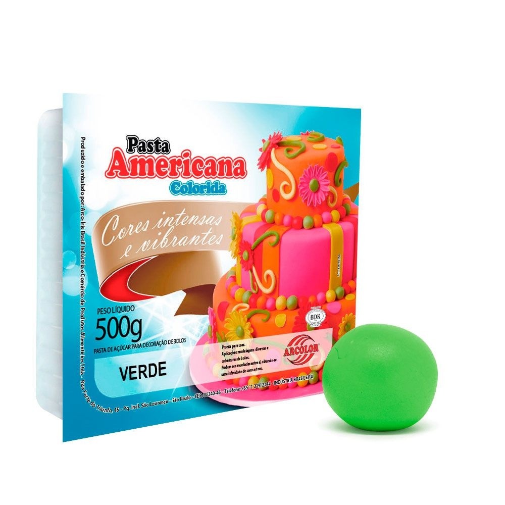 PASTA AMERICANA VERDE  ARCOLOR 500GR                                                                