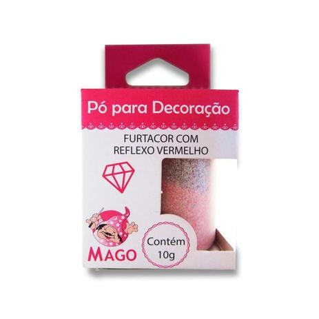 PÓ PARA  DECORAÇÃO VERMELHO COM REFLEXO  MAGO 10GR                                                  