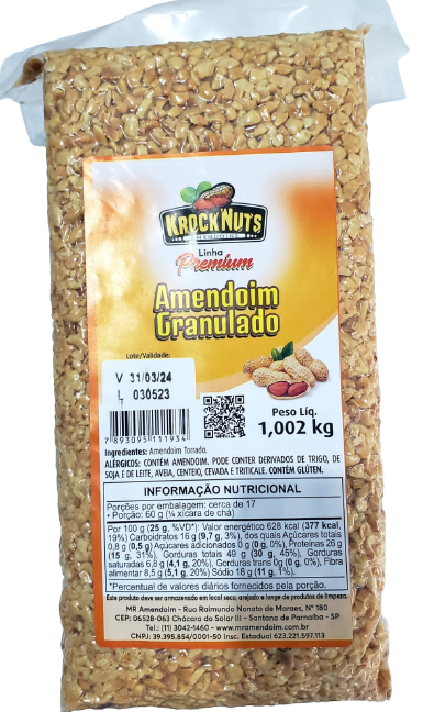 AMENDOIM GRANULADO - KROCK NUTS (PCT) 1,002KG                                                       