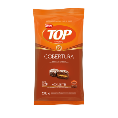 COBERTURA GOTAS (MOEDAS) AO LEITE TOP - HARALD 2,1KG                                                