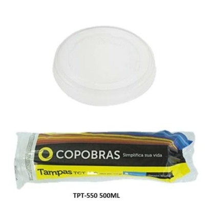 TAMPA PARA COPO TPT-550 TRANSPARENTE COPOBRAS                                                       
