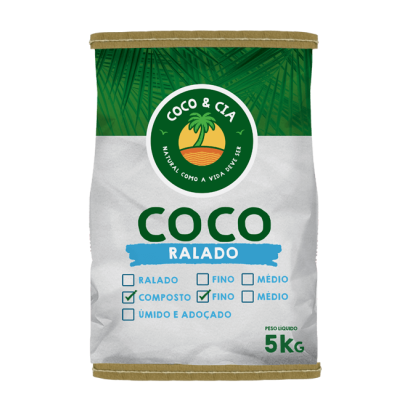 COCO COMPOSTO FINO  COCO & CIA 5KG                                                                  