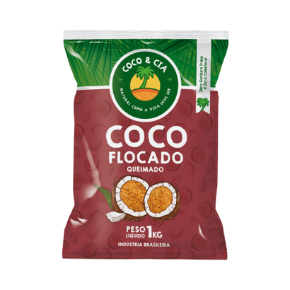 COCO PURO FLOCOS QUEIMADO COCO & CIA 1KG                                                            
