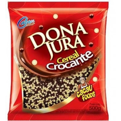 CEREAL MICROBALL CHOCOLATE PRETO  DONA JURA 500GR                                                   