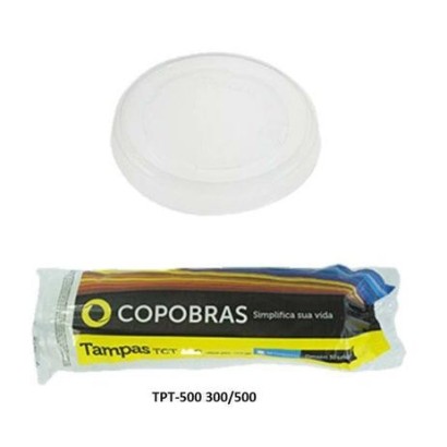 TAMPA COPO TPT-500 TRANSPARENTE COPOBRAS                                                            