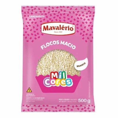 FLOCOS MACIO BRANCO   MAVALERIO  500GR                                                              