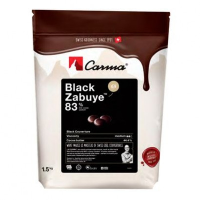 CHOCOLATE SUÍÇO CARMA BLACK ZUBUYE 83% CACAU AMARGO 1,5kg CALLEBAUT                                 