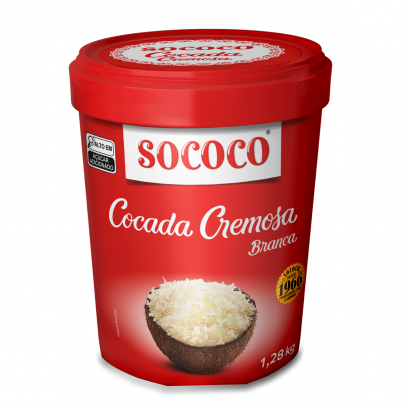 DOCE DE COCO BRANCO RECHEIO COCADA SOCOCO 1,28KG                                                    