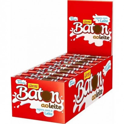 BATOM BASTAO DE CHOCOLATE AO LEITE BATON GAROTO 16GR                                                