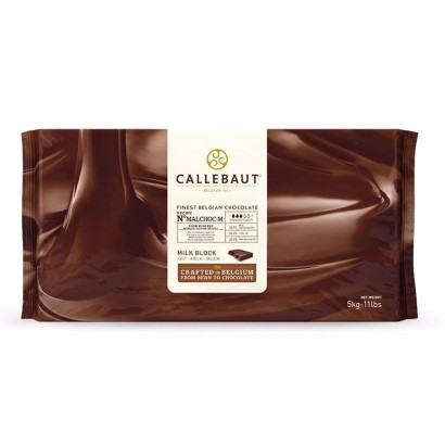 CALLEBAUT CHOCOLATE  BARRA  AO LEITE  MALCHOC 33,9% 5KG                                             