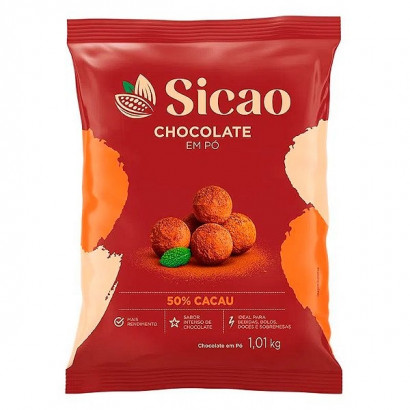 CHOCOLATE PO 50% CACAU SICAO 1,01KG!                                                                 