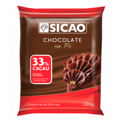 CHOCOLATE PO 33% CACAU SICAO  1,01KG                                                                