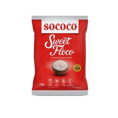 COCO UMID ADOC SWEET FLOCOS - SOCOCO (PCT) 1KG                                                      